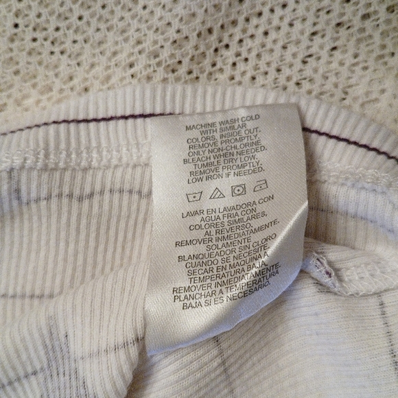 Womans White With Black Stripe Tank Top Size Large - Picture 3 of 5